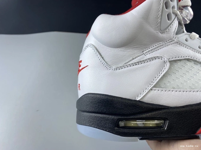 Chep Onekick Fire Jordan Tongue 5 Silver Retro DA1911-102 Red (2020) Air 0825